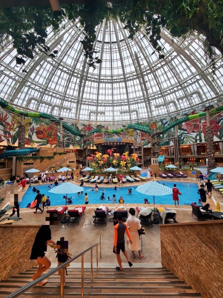 인스파이어 수영장 이국적인 풍경